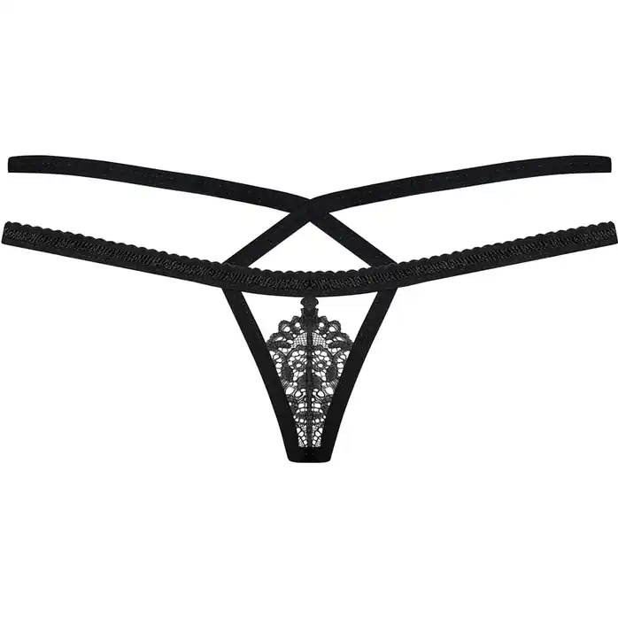 Яркие трусики-стринги с окошком и двойными бретелями - Sexy. Фотография 8.