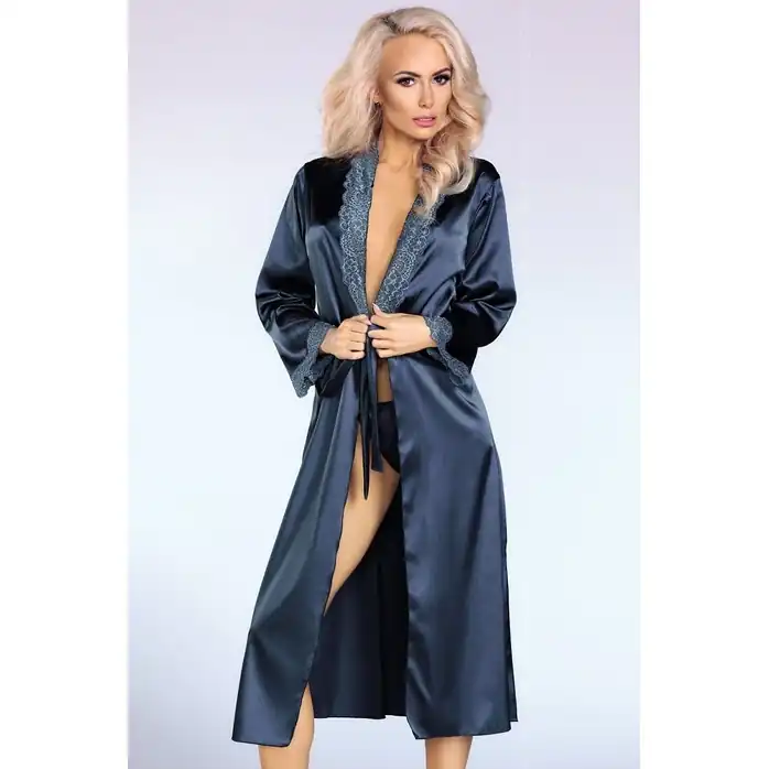 Удлинённый пеньюар Yasmeen с пояском - Night In Paris Collection