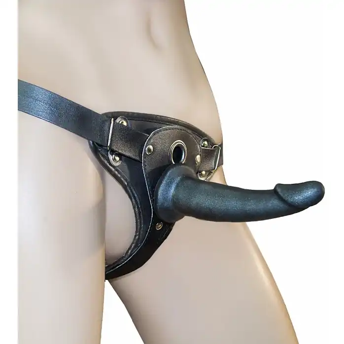 Кожаный пояс харнесс WOMAN LONG премиум класса с 3 насадками - HARNESS PREMIUM S-класс. Фотография 2.