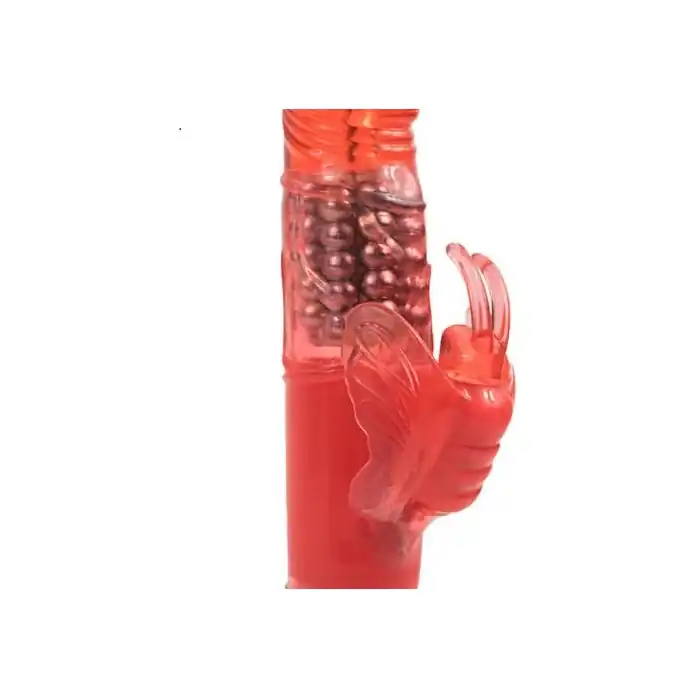 Красный вибромассажер Climax Joy 3X Multi-Purpose Rabbit Vibe - 23,5 см - Climax. Фотография 3.