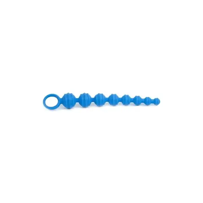 Синяя анальная цепочка Climax Anal Anal Beads Silicone Ridges - 32,6 см - Climax