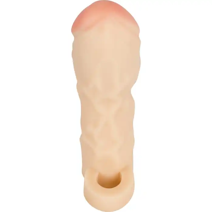 Закрытая удлиняющая насадка на пенис с подхватом мошонки Thicker Bigger Extension - 17 см - You2Toys. Фотография 2.
