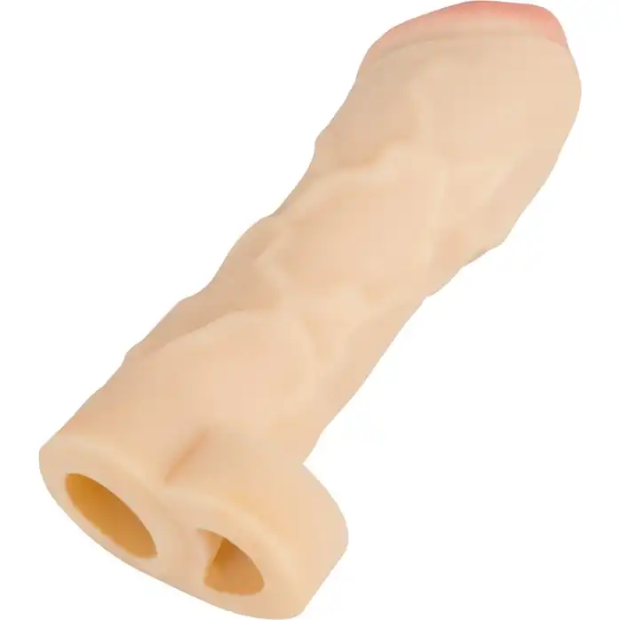 Закрытая удлиняющая насадка на пенис с подхватом мошонки Thicker Bigger Extension - 17 см - You2Toys. Фотография 3.