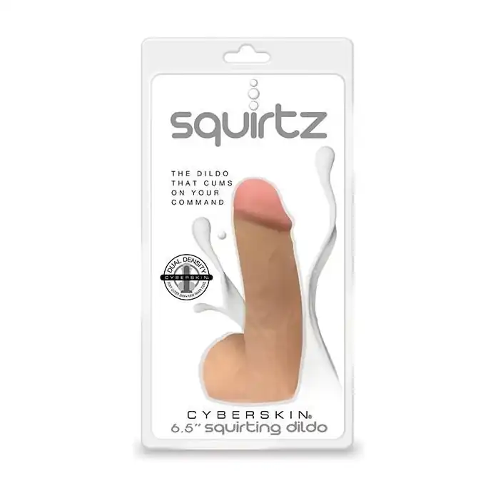 Фаллоимитатор с функцией семяизвержения Squirtz CyberSkin 6.5 Squirting Dildo - 16,5 см - Squirtz. Фотография 2.