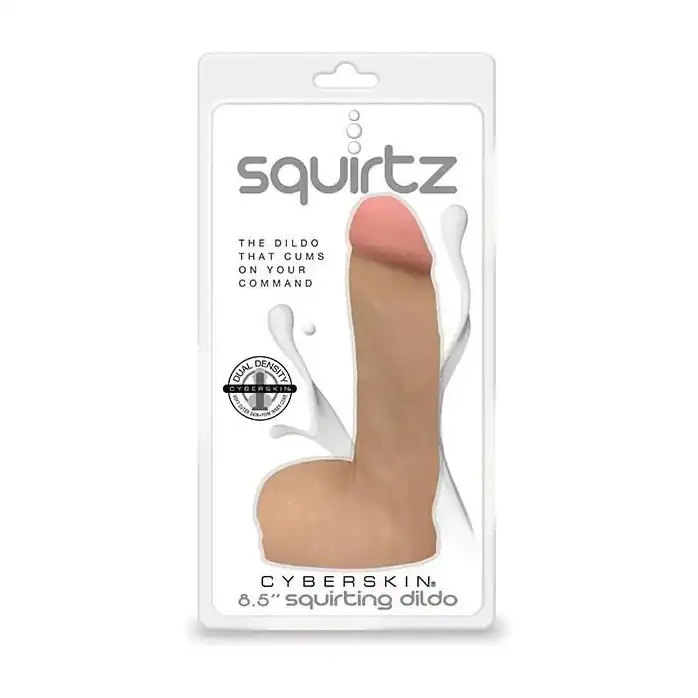 Фаллоимитатор с функцией семяизвержения Squirtz CyberSkin 8.5 Squirting Dildo - 21,6 см - Squirtz. Фотография 5.