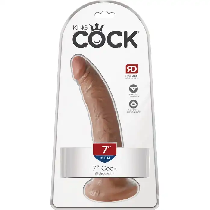 Фаллоимитатор-мулат с присоской 7 Cock - 17,8 см - King Cock. Фотография 3.