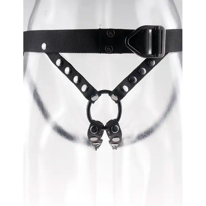 Полый страпон на регулируемых ремнях Harness with Hollow Strap-On - 20,3 см - Sir Richard s. Фотография 6.