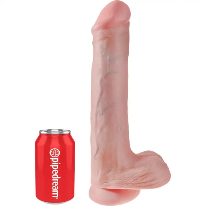 Телесный фаллоимитатор на присоске 13 Cock with Balls - 35,6 см - King Cock. Фотография 6.