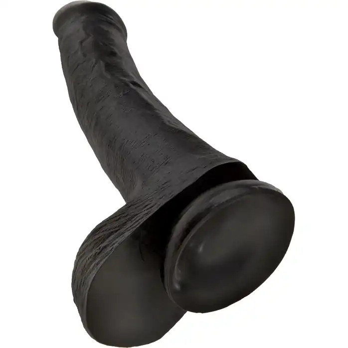 Чёрный фаллоимитатор на присоске 13 Cock with Balls - 35,6 см - King Cock. Фотография 4.