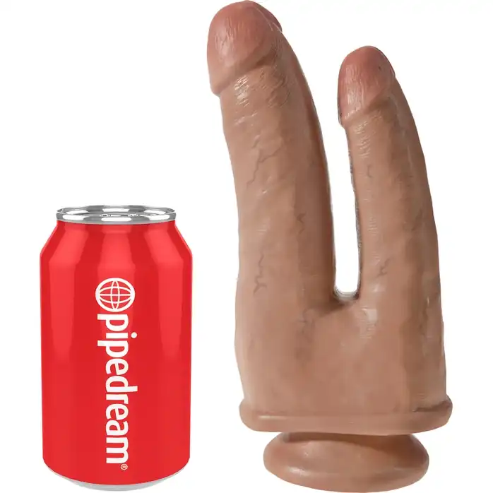 Анально-вагинальный фаллоимитатор-мулат Double Penetrator - 20,9 см - King Cock. Фотография 2.