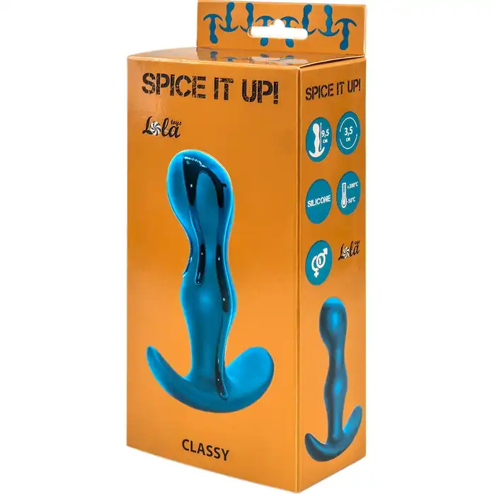 Бирюзовый анальный стимулятор Classy - 11,5 см - Spice It Up. Фотография 2.