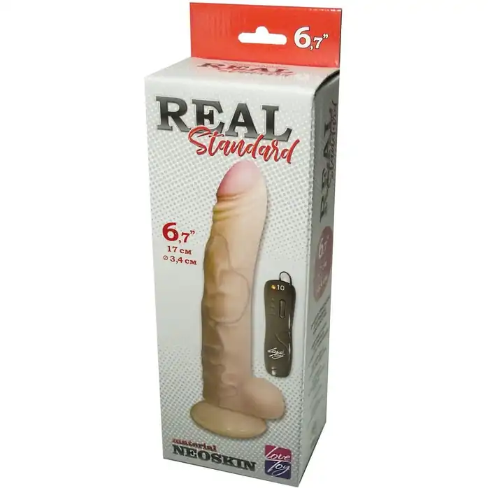 Вибратор REAL Standard с присоской - 17 см. Фотография 2.