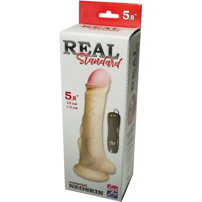 Вибратор REAL Standard с наплывами - 15 см. Фотография 2.