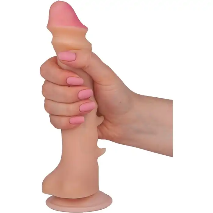 Фаллоимитатор REAL Standard с шипами - 19,5 см - REAL STANDARD. Фотография 3.