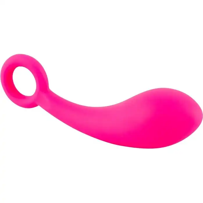 Гладкий розовый стимулятор с ручкой-кольцом Dildo Naughty Pink - 18,5 см - You2Toys. Фотография 3.