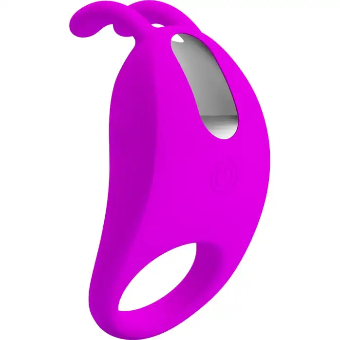 Лиловое эрекционное кольцо с вибрацией Rabbit Vibrator - Pretty Love