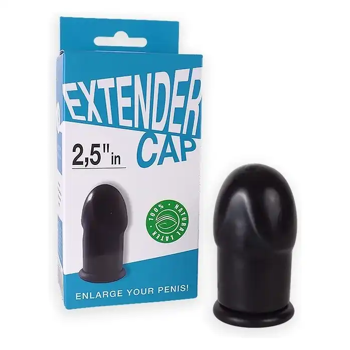 Чёрный латексный удлинитель пениса 2.5 in - Sitabella accessories