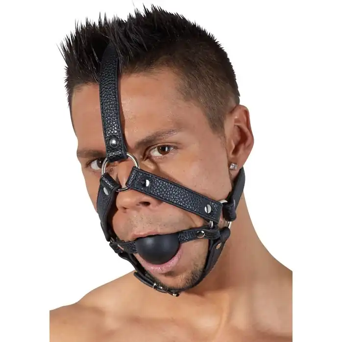 Кляп-намордник с фиксацией на голову Head Harness - Bad Kitty