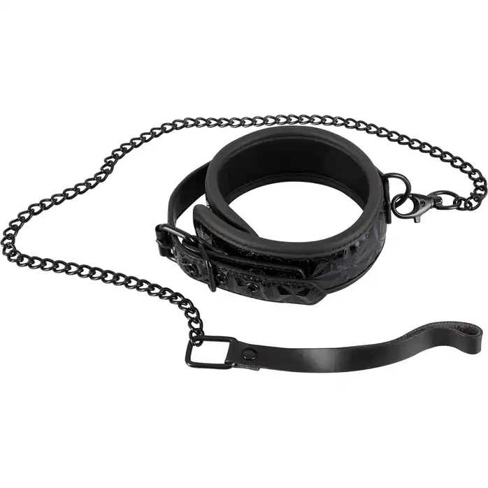 Ошейник и поводок с геометрическим узором Collar with Leash - Bad Kitty