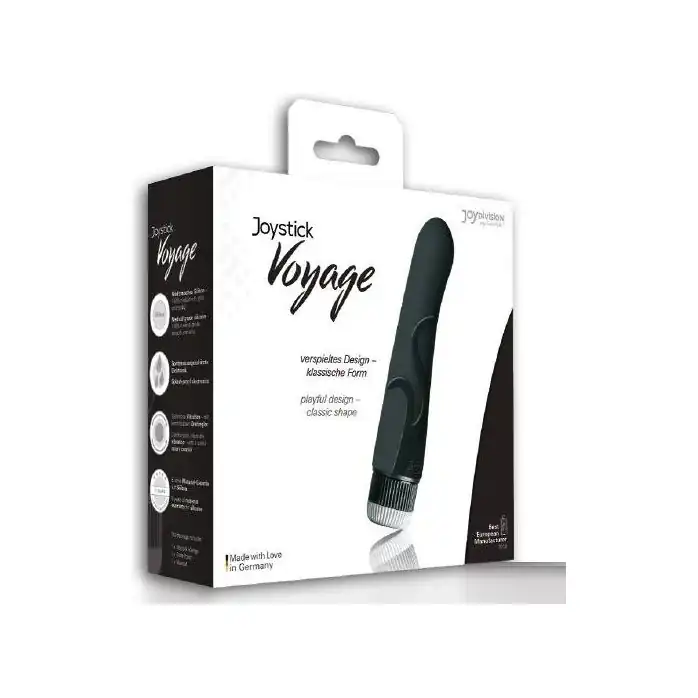 Чёрный мини-вибромассажер Joystick Voyage Mini - 11,8 см. Фотография 2.