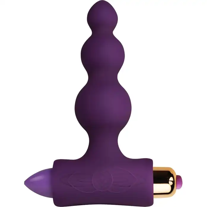 Фиолетовая анальный виброёлочка Petite Sensations Bubbles - 10,8 см