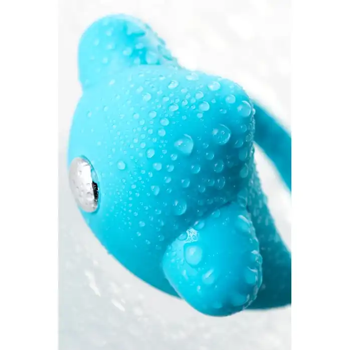 Голубое эрекционное силиконовое кольцо TOYFA A-Toys. Фотография 11.