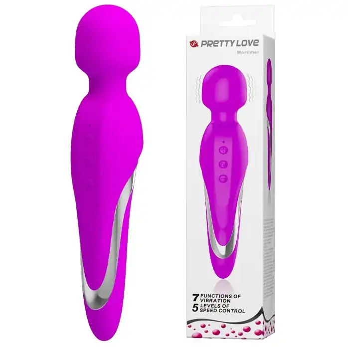 Жезловый перезаряжаемый вибратор Mortimer - 21 см - Pretty Love