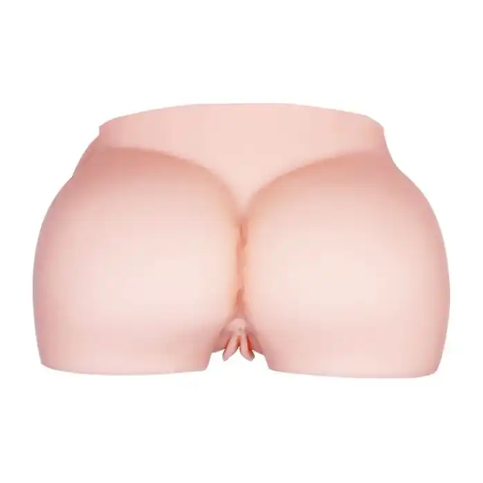 Телесный мастурбатор с двумя любовными тоннелями и вибрацией. Фотография 3.