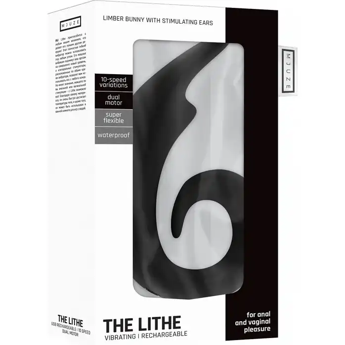 Чёрный мультифункциональный вибратор Lithe - Mjuze. Фотография 3.