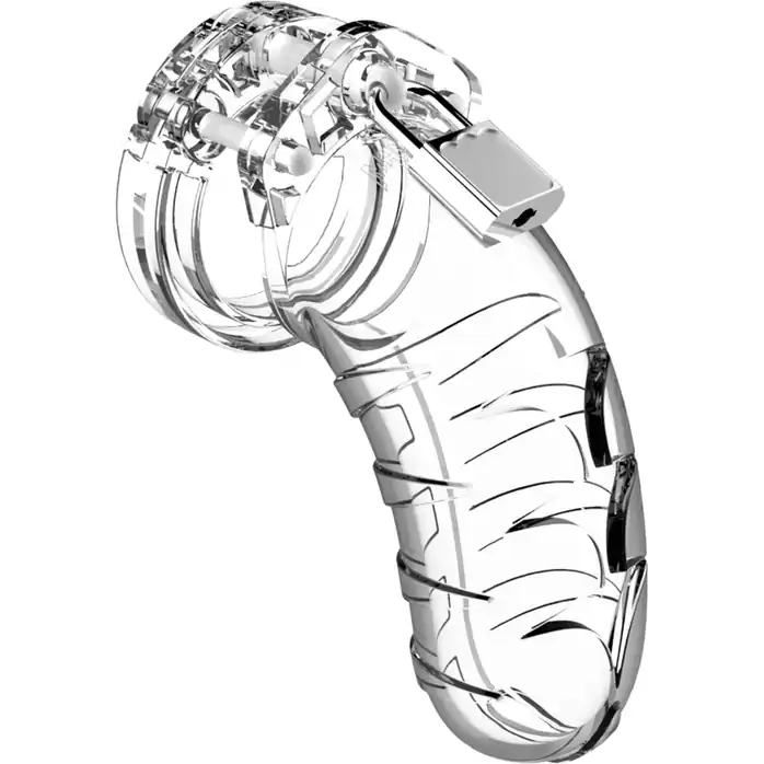 Прозрачный мужской пояс верности Model 04 Chastity 4.5 Cock Cage - ManCage