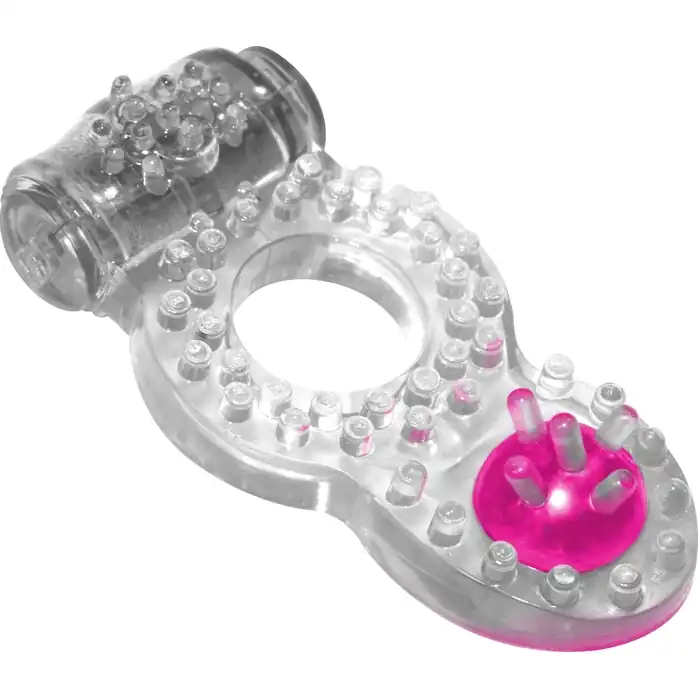 Прозрачное эрекционное кольцо Rings Ringer - Rings!. Фотография 2.