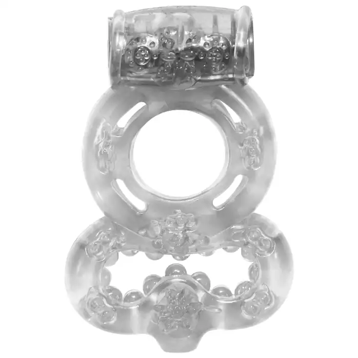 Прозрачное эрекционное кольцо Rings Treadle с подхватом - Rings!