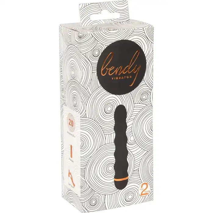 Чёрный вибратор Bendy Wavy с волнами на тельце - 17 см - You2Toys. Фотография 6.