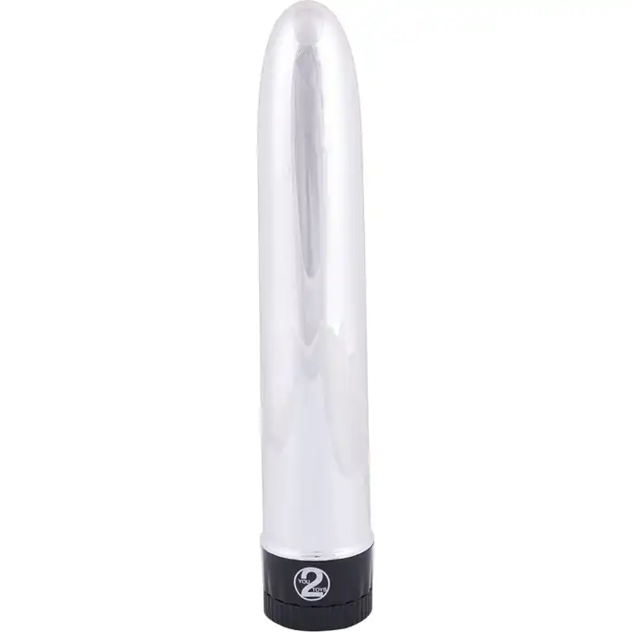 Серебристый классический вибратор Silver Lover - 19 см - You2Toys