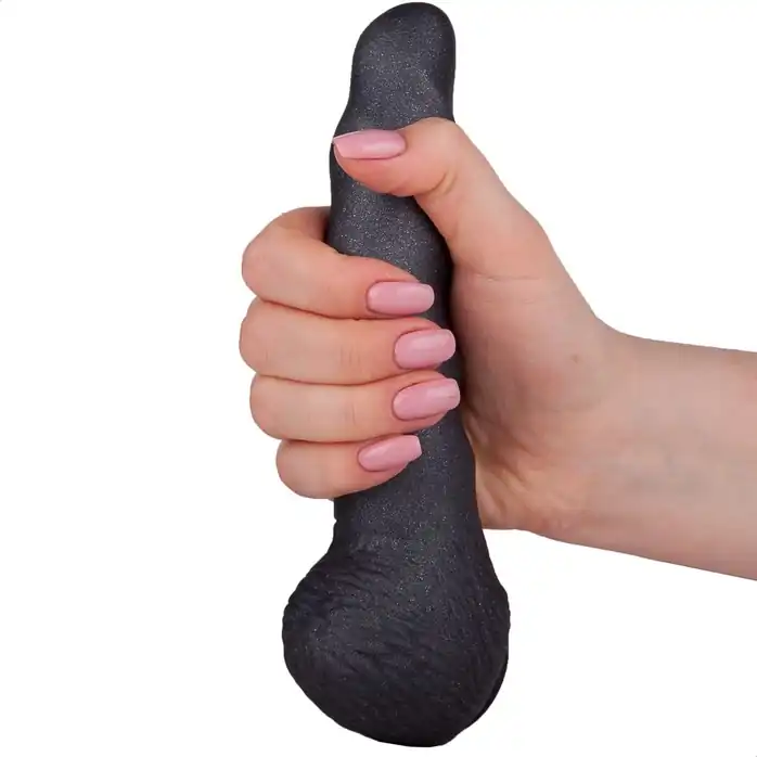 Чёрная насадка на пояс харнесс BLACK BENT 2 - 19,5 см - LOVETHING. Фотография 2.
