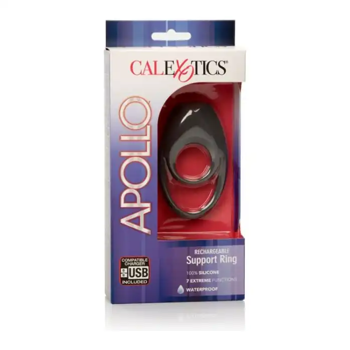 Двойное эрекционное кольцо с вибрацией Apollo Rechageable Support Ring - Apollo. Фотография 8.