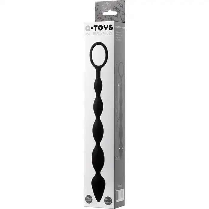 Черная анальная цепочка A-toys - 27,6 см. Фотография 4.