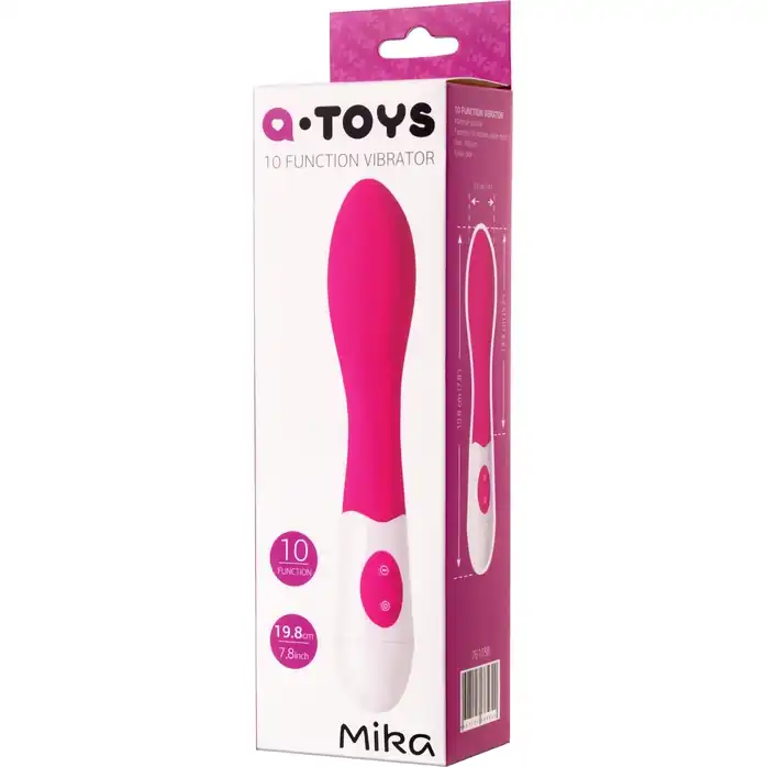 Розовый вибратор A-Toys Mika - 19,8 см. Фотография 6.
