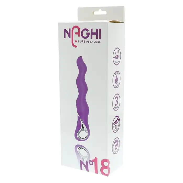Фиолетовый изогнутый вибратор NAGHI NO.18 RECHARGEABLE 3 MOTOR VIBE - 15 см - Naghi by Tonga. Фотография 2.