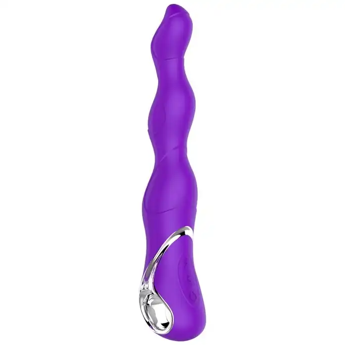 Фиолетовый изогнутый вибратор NAGHI NO.18 RECHARGEABLE 3 MOTOR VIBE - 15 см - Naghi by Tonga. Фотография 3.