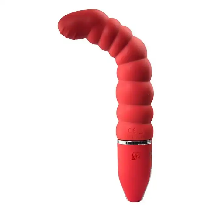 Красный гнущийся анальный вибратор PURRFECT SILICONE DELUXE 5.5INCH - 14 см - Purrfect Silicone