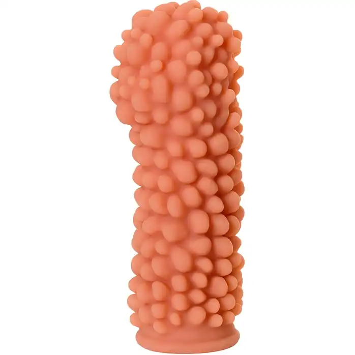 Насадка на фаллос с пузыриками по всей поверхности Extreme Sleeve 008 L-size - 15,5 см. Фотография 2.