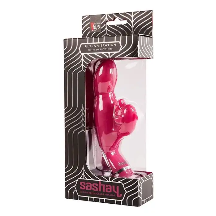 Вибратор со стимулятором клитора SASHAY VIBRATOR DOLPHIN - 17,5 см - Sashay. Фотография 2.