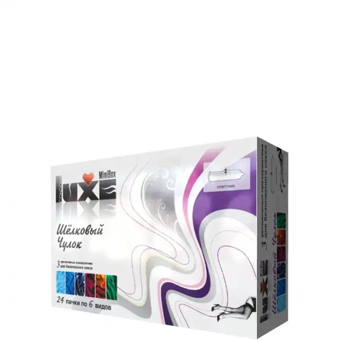 Презервативы Luxe Mini Box Шелковый чулок - 1 блок (24 уп. по 3 шт. в каждой). Фотография 2.