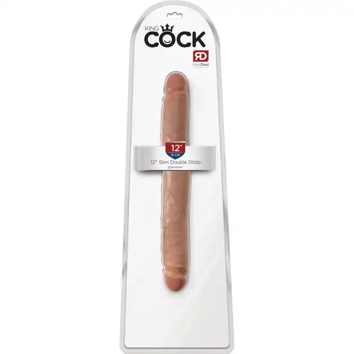Двусторонний фаллоимитатор-мулат 12 Slim Double Dildo - 30 см - King Cock. Фотография 4.