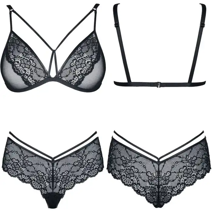 Комплект с эротичным кружевом и контурными лентами Grace - Look At Me collection. Фотография 4.