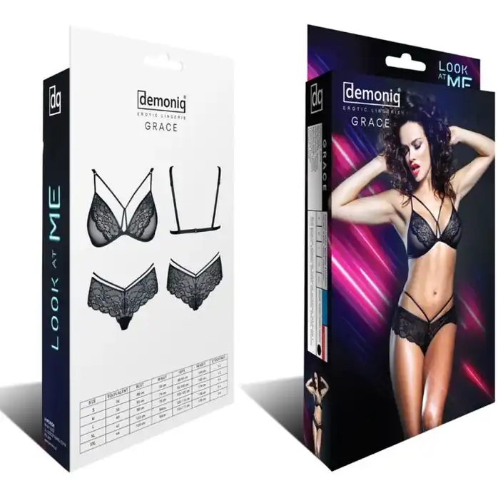Комплект с эротичным кружевом и контурными лентами Grace - Look At Me collection. Фотография 5.