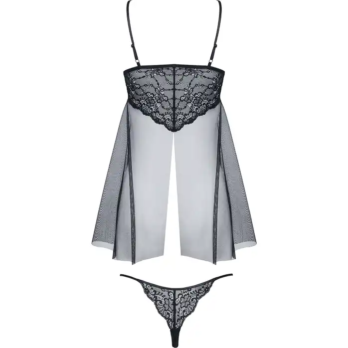 Полупрозрачная сорочка с кружевными вставками Clotilde - Look At Me collection. Фотография 6.