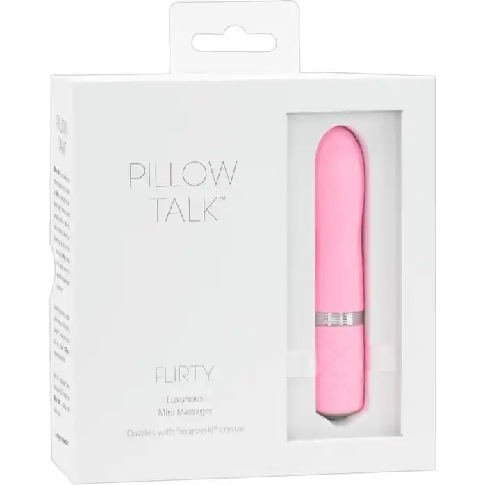 Розовый мини-вибратор Flirty - 11 см - Pillow Talk. Фотография 3.