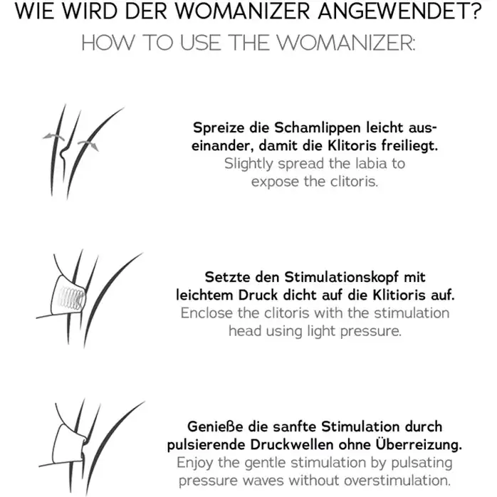 Белый бесконтактный клиторальный стимулятор Womanizer Premium. Фотография 7.